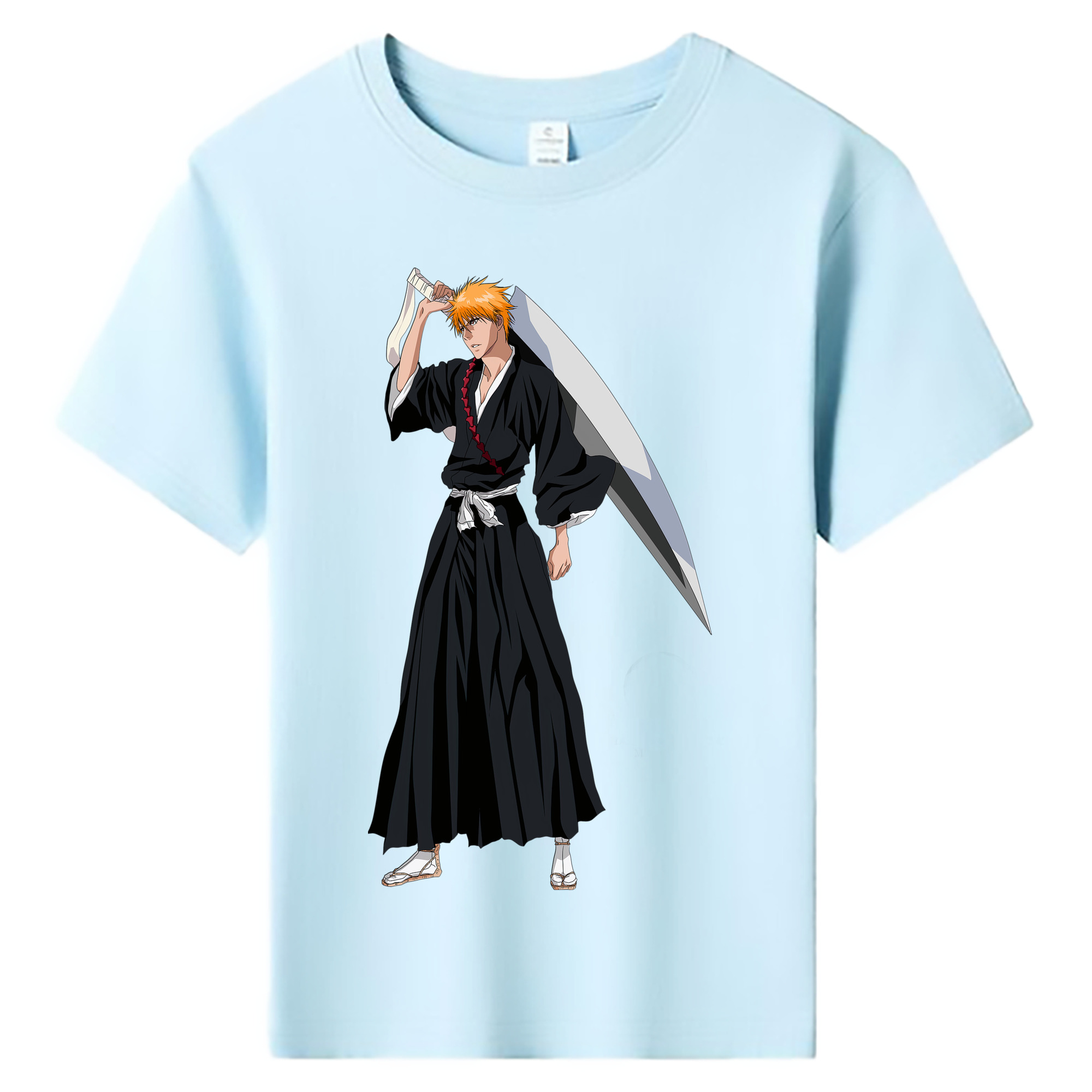 （画像用） ブリーチ 黒崎一護（くろさき いちご）BLEACH Kurosaki Ichigo 綿100％キッズTシャツ（フロントプリント）